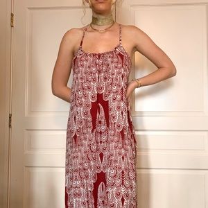 Red Bohemian Maxi Dress